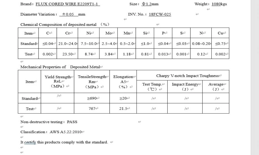 Customizable Gas Shielded Flux Cored Welding Wire Nb Manganese Titanium Tungsten Carbide Welding Wire Tungsten Carbide